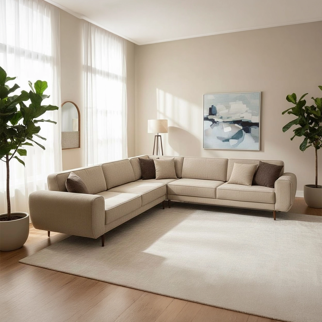 Lora Beşli Köşe Koltuk | Geniş ve Modern Köşe Koltuk Takımı